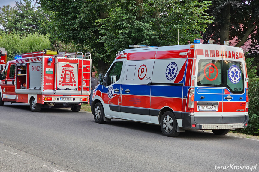 Zderzenie trzech samochodów w Zręcinie