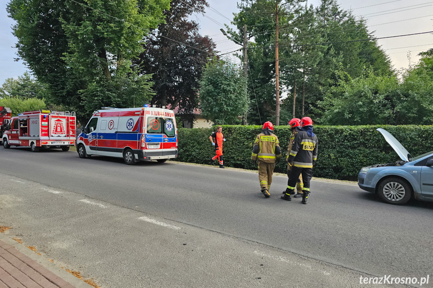 Zderzenie trzech samochodów w Zręcinie