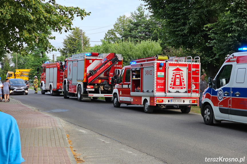 Zderzenie trzech samochodów w Zręcinie