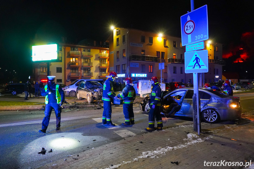 Zderzenie trzech samochodów