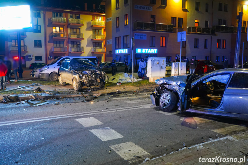 Zderzenie trzech samochodów