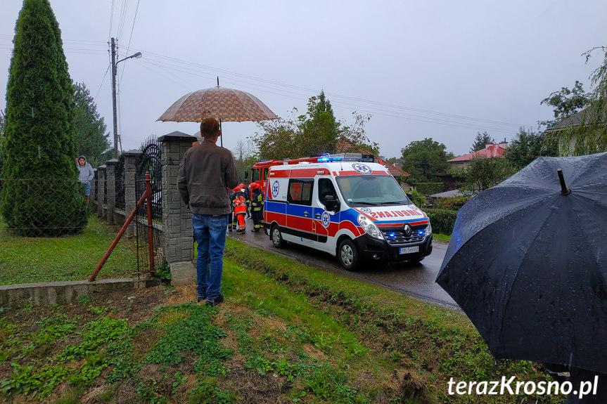 Żeglce. Samochód wjechał do rowu