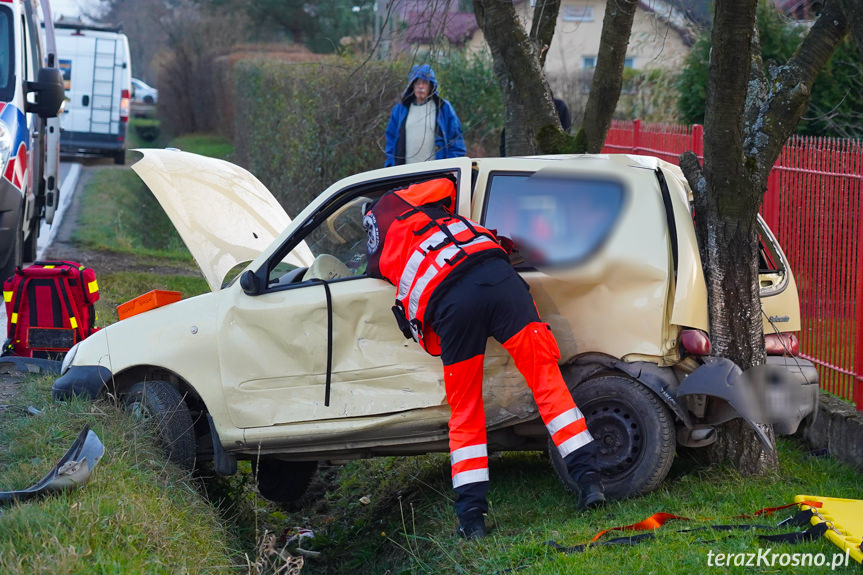 Zręcin. Zderzenie dwóch samochodów