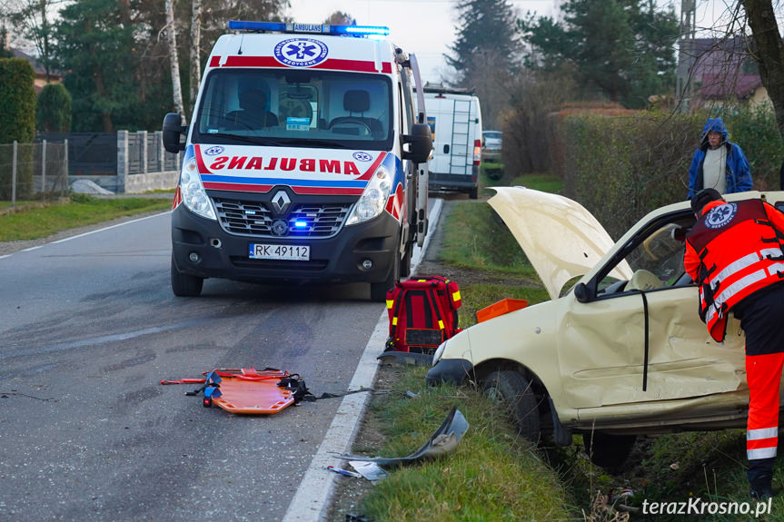 Zręcin. Zderzenie dwóch samochodów