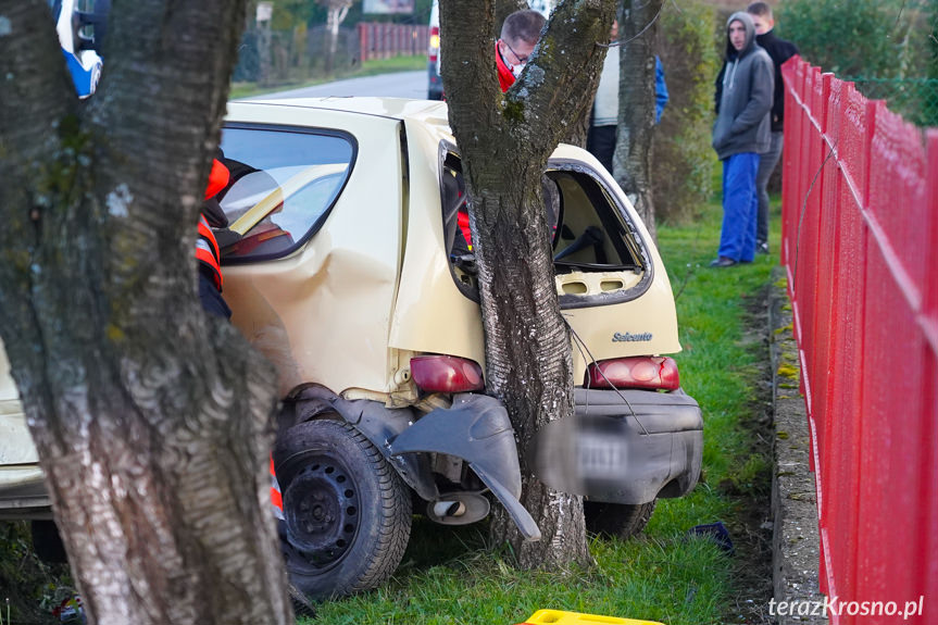 Zręcin. Zderzenie dwóch samochodów