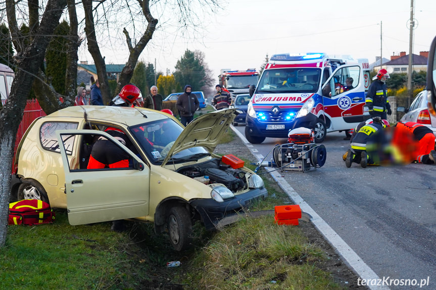 Zręcin. Zderzenie dwóch samochodów