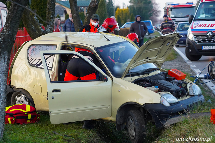 Zręcin. Zderzenie dwóch samochodów