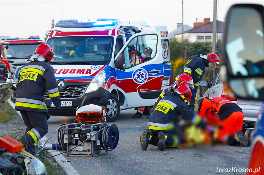 Zręcin. Zderzenie dwóch samochodów