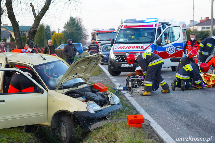 Zręcin. Zderzenie dwóch samochodów