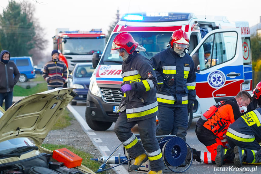 Zręcin. Zderzenie dwóch samochodów