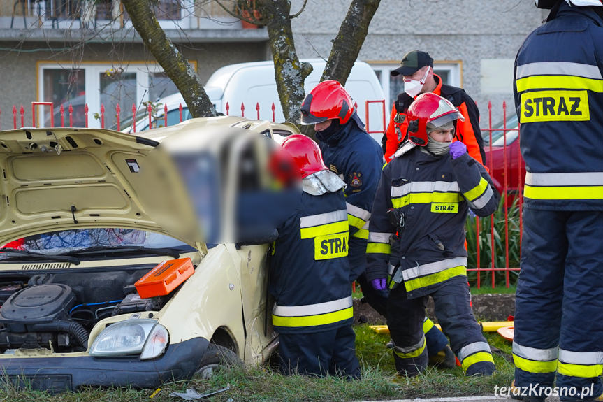 Zręcin. Zderzenie dwóch samochodów