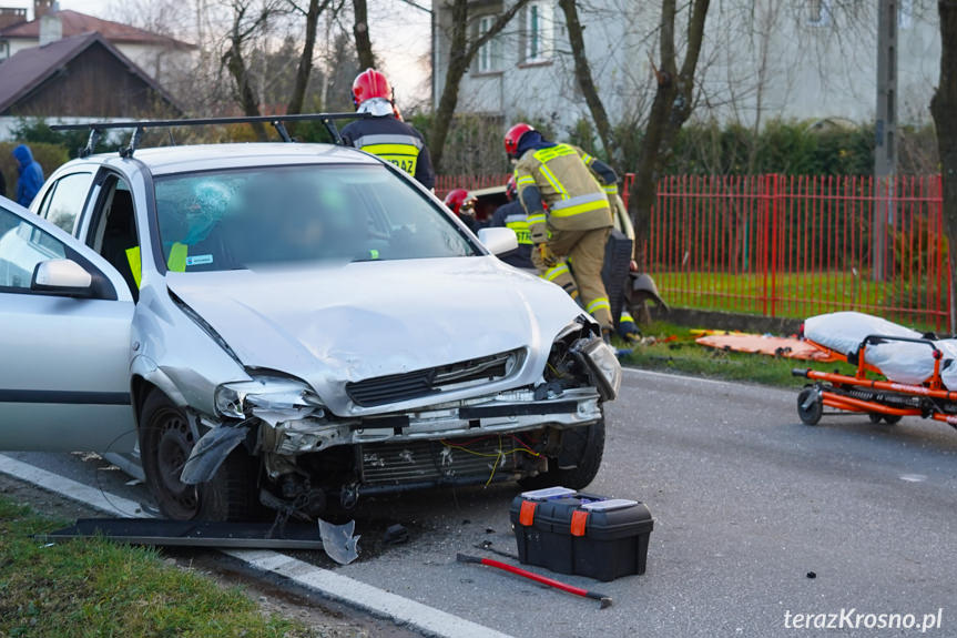 Zręcin. Zderzenie dwóch samochodów