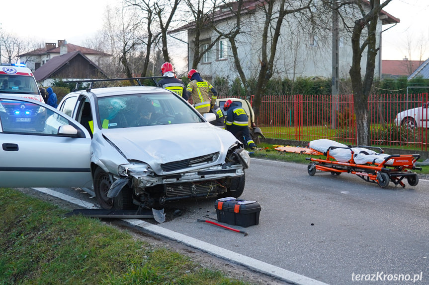 Zręcin. Zderzenie dwóch samochodów