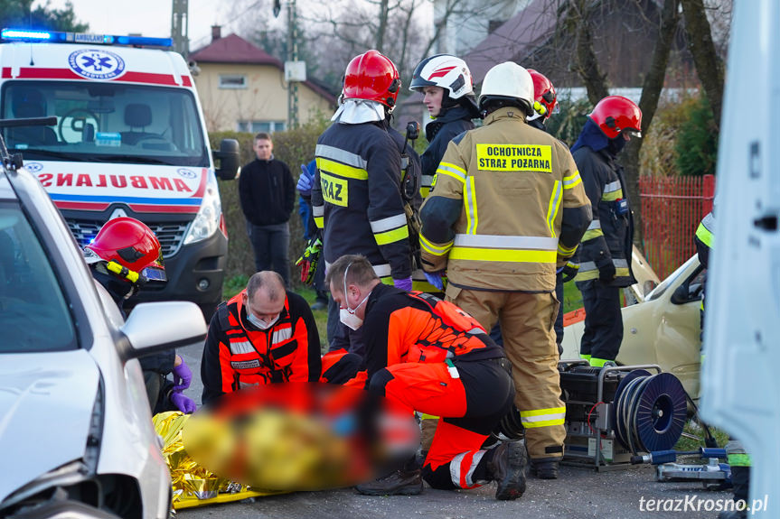 Zręcin. Zderzenie dwóch samochodów