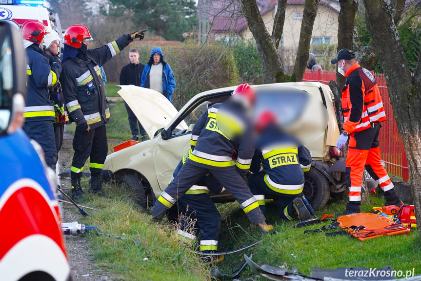 Zręcin. Zderzenie dwóch samochodów