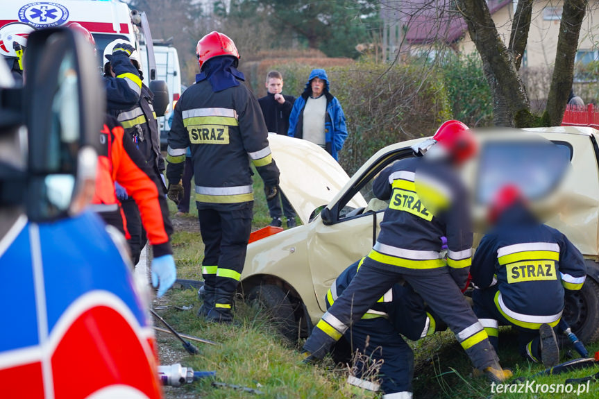 Zręcin. Zderzenie dwóch samochodów