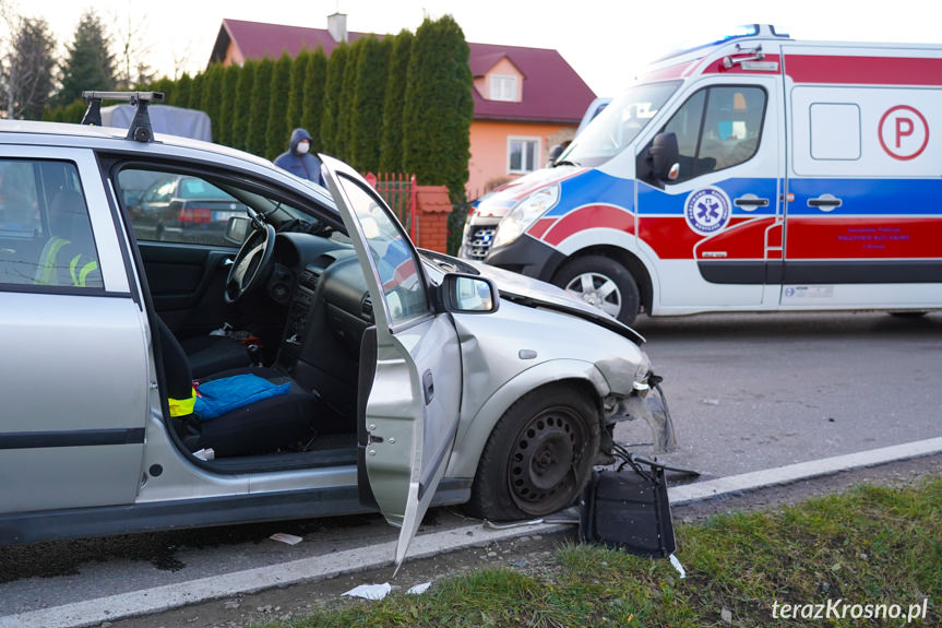 Zręcin. Zderzenie dwóch samochodów