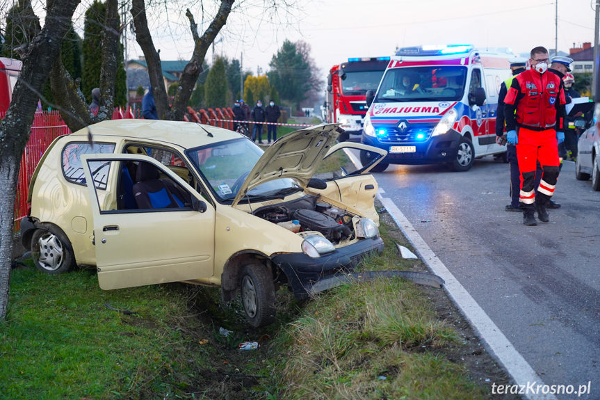 Zręcin. Zderzenie dwóch samochodów