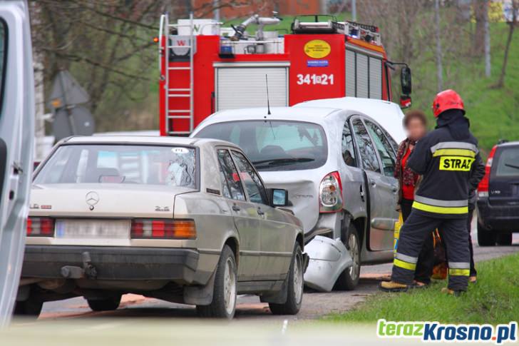 Zderzenie czterech samochodów