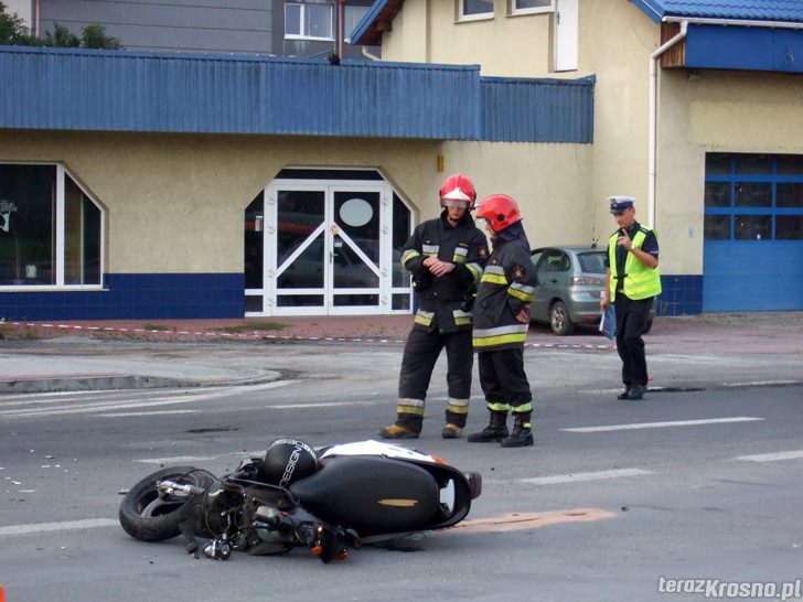 Zderzenie skutera i osobówki