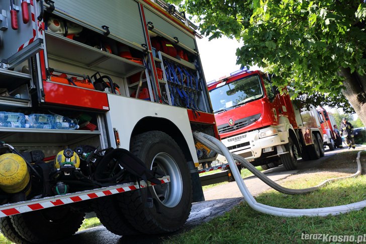 Rogi: Pożar budynku gospodarczego