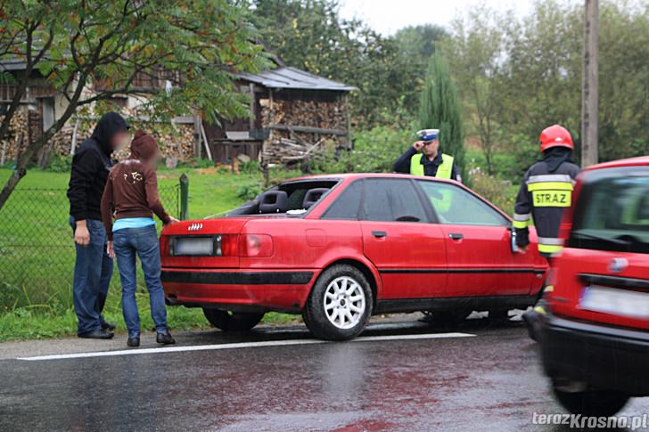 Dachowanie Audi w Węglówce