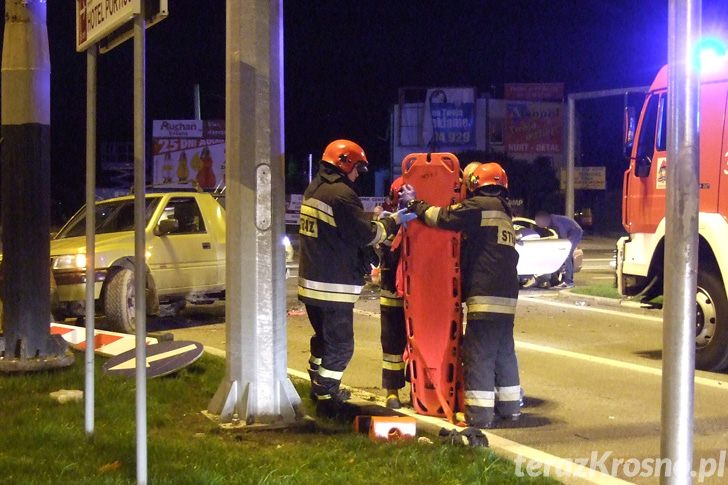 Krosno: Zderzenie trzech samochodów