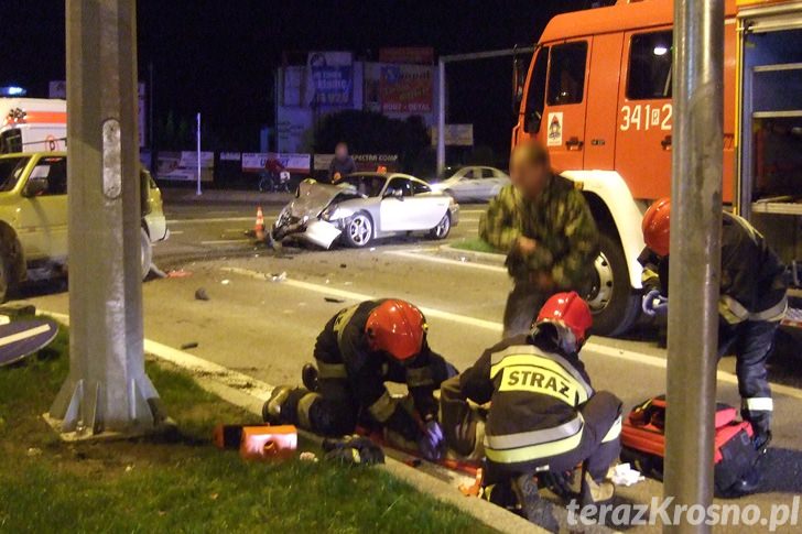 Krosno: Zderzenie trzech samochodów