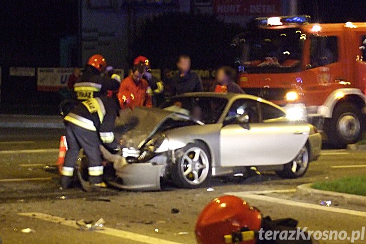 Krosno: Zderzenie trzech samochodów