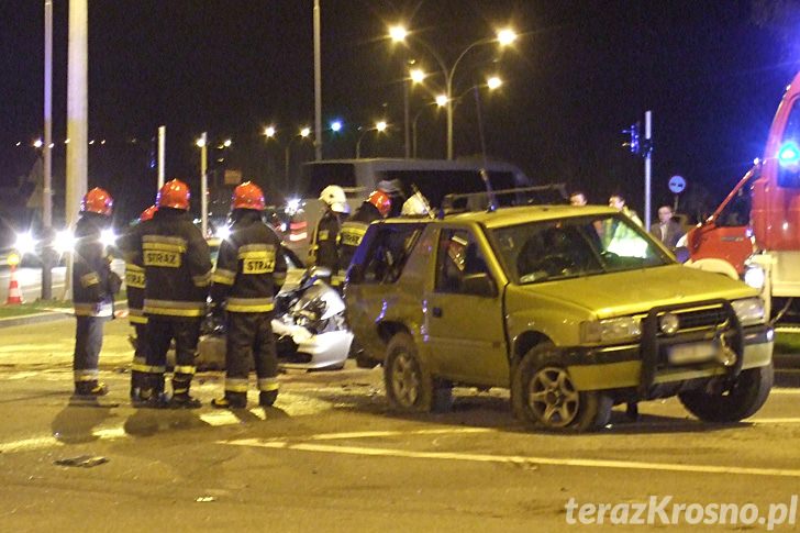 Krosno: Zderzenie trzech samochodów