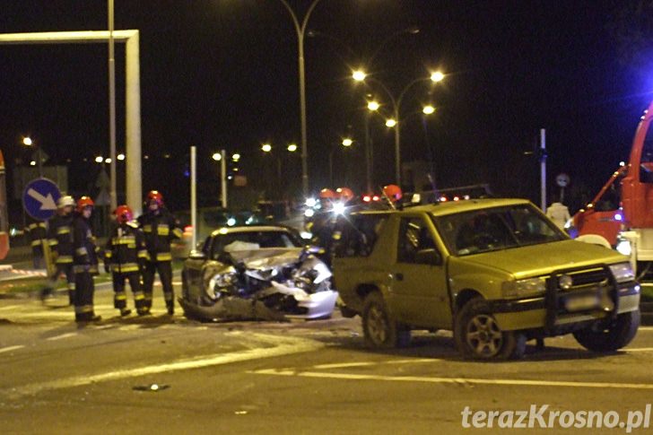 Krosno: Zderzenie trzech samochodów