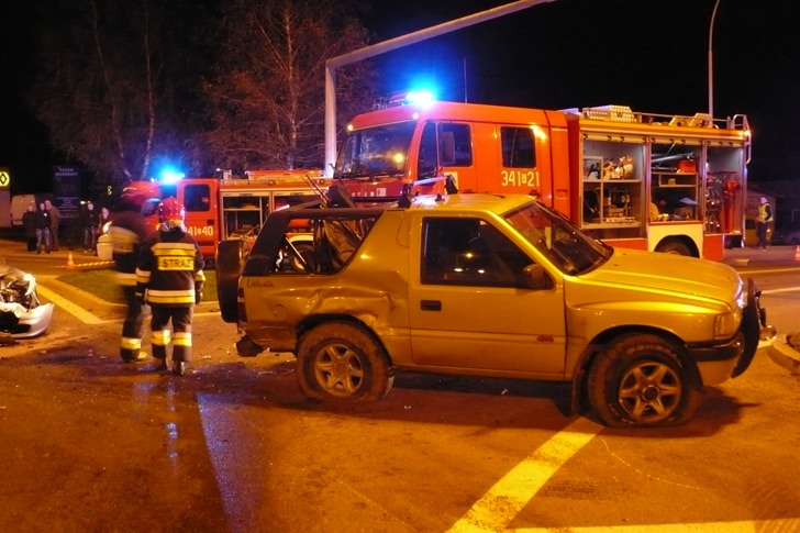 Krosno: Zderzenie trzech samochodów