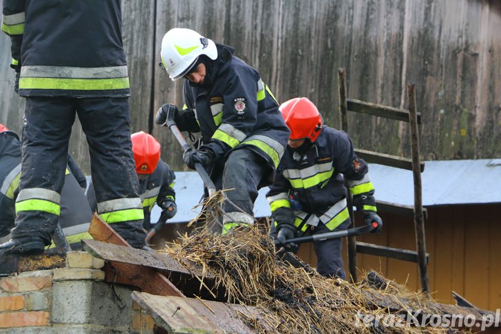 Pożar budynku gospodarczego w Teodorówce