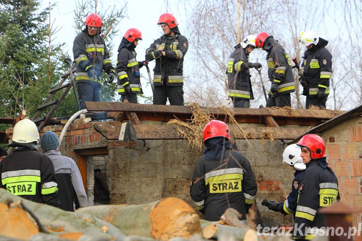 Pożar budynku gospodarczego w Teodorówce