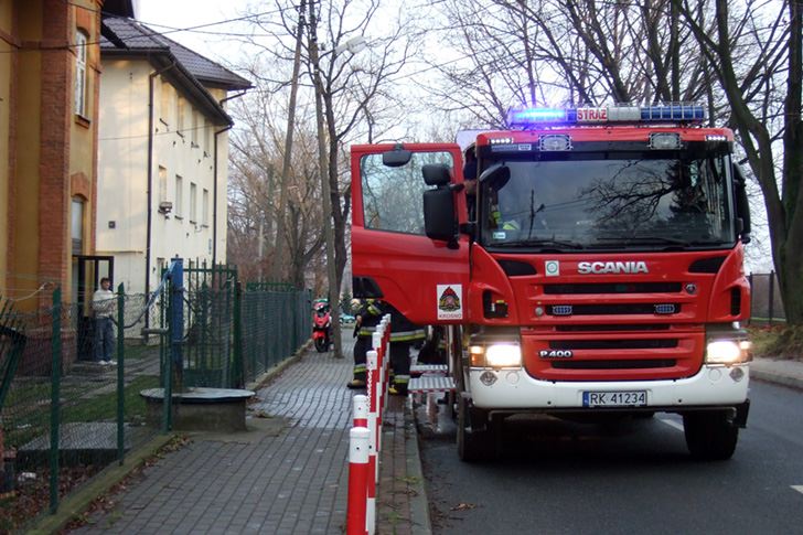 Pożar w Krośnie przy ul. Popiełuszki