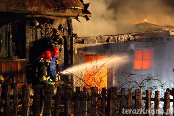 Pożar domu w Wietrznie