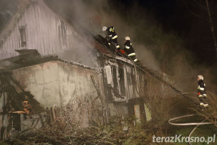 Pożar domu w Wietrznie