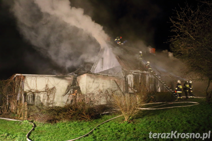 Pożar domu w Wietrznie