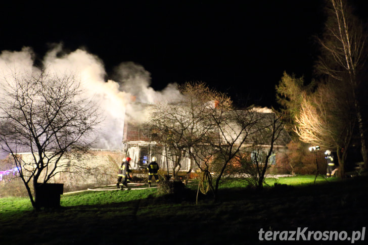 Pożar domu w Wietrznie