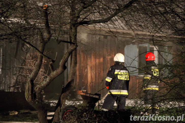 Pożar domu w Wietrznie