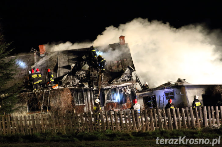 Pożar domu w Wietrznie