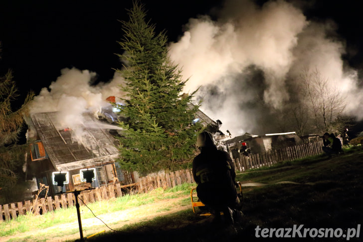 Pożar domu w Wietrznie