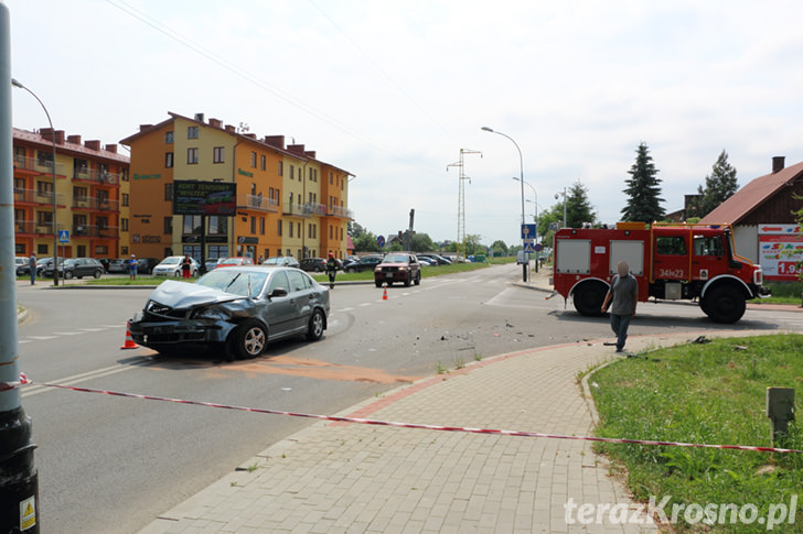 Wypadek w Krośnie na skrz. Hallera - Wieniawskiego - Sikorskiego