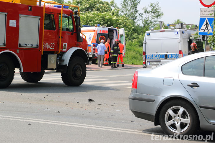 Wypadek w Krośnie na skrz. Hallera - Wieniawskiego - Sikorskiego