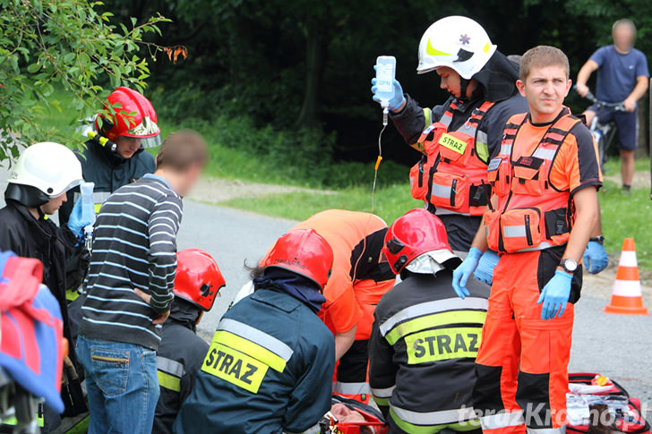 Wypadek w Głojscach, ciągnik przygniótł mężczyznę