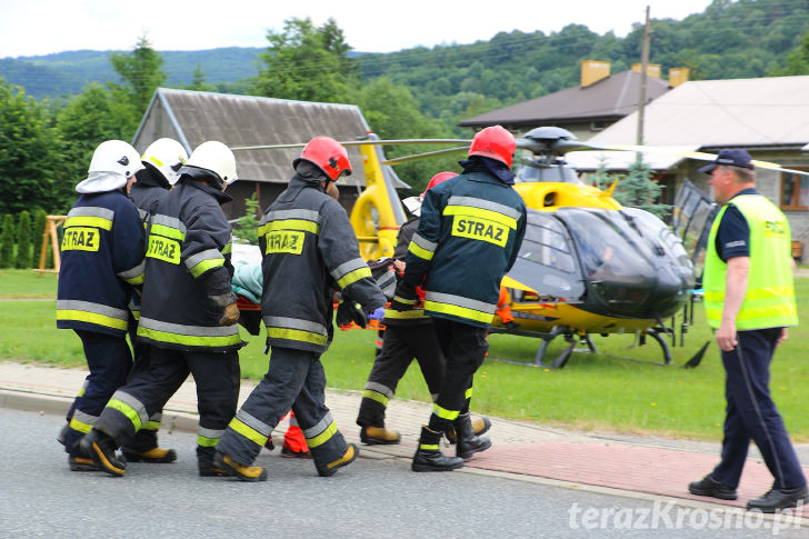 Wypadek w Głojscach, ciągnik przygniótł mężczyznę