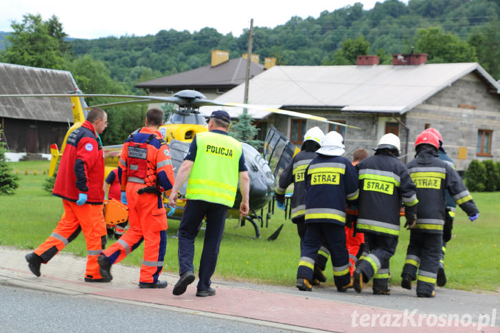 Wypadek w Głojscach, ciągnik przygniótł mężczyznę