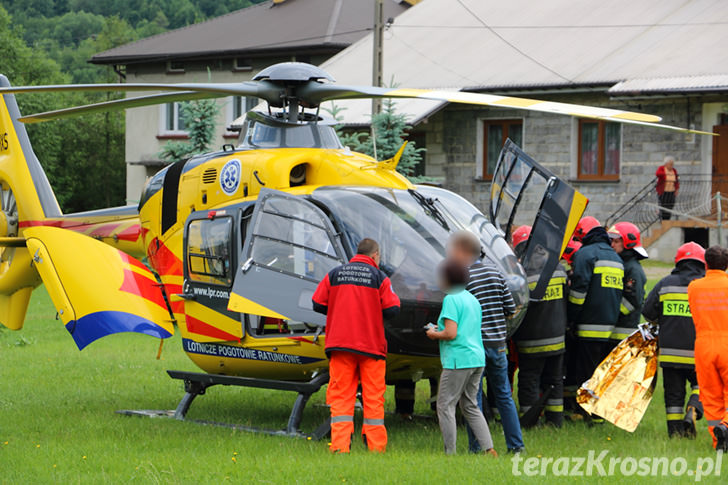 Wypadek w Głojscach, ciągnik przygniótł mężczyznę