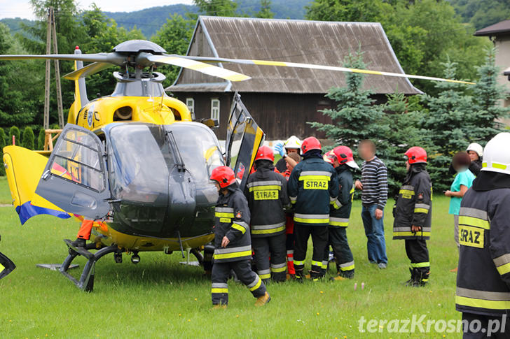 Wypadek w Głojscach, ciągnik przygniótł mężczyznę