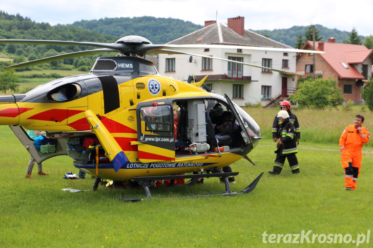 Wypadek w Głojscach, ciągnik przygniótł mężczyznę